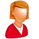 Caucasian female boss icon